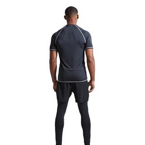 Camisetas de Gimnasio para Hombre de Manga Corta, de Alta Calidad, OEM, Personalizadas, Ajustadas, de Poliéster Elástico y Material Resistente - Product Image 3