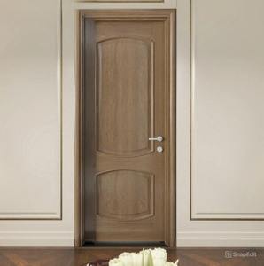 Puerta de MDF Sólido con Diseño Moderno, Resistente a la Humedad, para Interiores, Puerta de Seguridad con Chapa de Madera de Teca, Roble y Nogal para Hogar, Oficina y Apartamento - Product Image 5