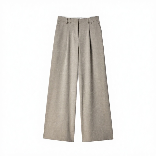Women Spring High Waist Wide Leg Loose Fit Breathable Anti-Wrinkle Casual Elegant Office Pants OEM ODM Custom Wholesale