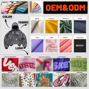 Sudadera con Capucha de Felpa 100% Algodón para Hombre, Diseño Oversize con Bolsillos, Bordado Frontal de Mono, Lavado Ácido, Anti-Pilling, Colección Streetwear 2026 - Product Image 6