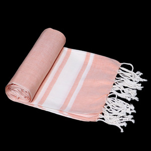 Toallas de playa de nuevo estilo, muy vendidas, con diseño de rayas teñidas con hilo y borlas, el mejor diseño, exportador en India, toalla de playa Fouta. - Product Image 6