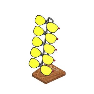 5 paires de supports pour lunettes de soleil de style italien avec base en métal pour cintres de bureau - Product Image 1