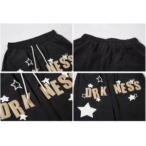 กางเกงขาสั้นระบายอากาศสำหรับผู้ชายกางเกงขาสั้นแนวสตรีทแบบมีเชือกผูกปักลายสำหรับฤดูร้อน - Product Image 6