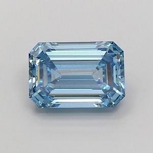 Diamant de laboratoire taille émeraude 1,84 carat, bleu vif fantaisie, VS2, excellente qualité de polissage, pierre précieuse CVD premium, stock DL9 20100 - Product Image 1