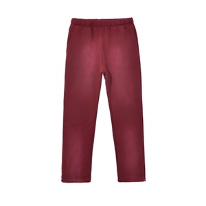 Wholesale Men Heavyweight Acid Wash Sweatpants Sun Faded Rhinestone <b>Oversized</b> <b>Jogger</b> Pants Streetwear Premium Quality - Product Image 3