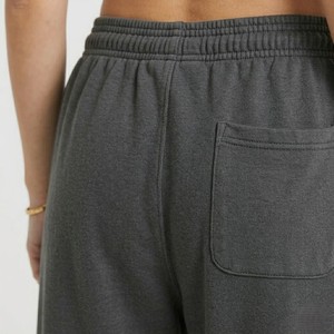 <b>Charcoal</b> Grey Relaxed Fit Wide Leg Eco-Friendly Breathable Sweatpants Soft Touch Casual Lounge Bottom Elastic Waist Drawstring - Product Image 3