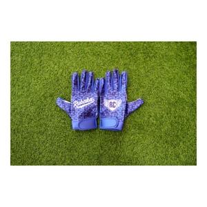 Guantes de Fútbol Americano Personalizados Azules y Blancos con Agarre, Guantes de Receptor Transpirables, Equipo Deportivo de Entrenamiento - Product Image 6