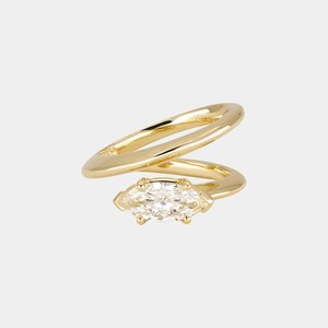 Anillo de compromiso solitario moderno con diamante cultivado en laboratorio de 1 quilate, corte marquesa, certificado IGI, oro macizo de 14K y 18K - Product Image 1