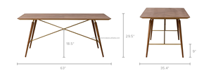 Contemporary Design Durable Wooden Modern <b>Dining</b> <b>Table</b> Set <b>Dining</b> Room Furniture for Home Apartment Farmhouse Villa Hotel School - Product Image 6