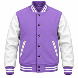 Veste universitaire d'hiver pour homme, personnalisée, brodée sur le devant, de haute qualité, 100% toile de laine, imperméable, coupe-vent, bicolore - Product Image 4