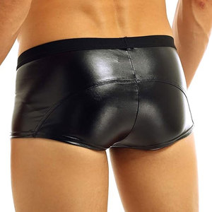 Sous-vêtements en cuir véritable haut de gamme, slips en cuir de mouton souple, culottes en cuir premium, lingerie noire sexy pour hommes - Product Image 5