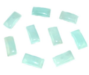 พลอยแคลเซโดนีสีน้ำธรรมชาติทรงสี่เหลี่ยมขนาด 10x18 มม. สำหรับทำเครื่องประดับ ขายส่งจำนวนมาก - Product Image 4