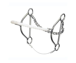 Nuevo Bridón Hackamore Western para Caballo con Cuerda y 6 Patillas, Personalizable, de Acero Inoxidable - Product Image 1
