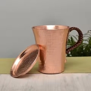 Mug Moscow Mule en cuivre pur de luxe, fait main, martelé, pour bar à cocktails, cuisine, restaurant, collection de cadeaux - Product Image 3