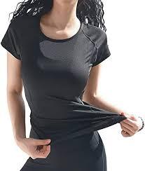 Plain Dyed Sporty Style Women's Athletic 100% Cotton Short Sleeve <b>Top</b> Comfortable Loose Fit Breathable Jersey Fabric - Product Image 4
