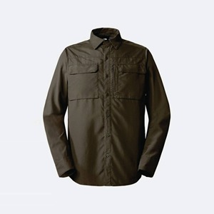 เสื้อเชิ้ตผู้ชายสไตล์ลำลองสำหรับใส่ทำงาน ผ้าทอ 100% คอตตอนอ๊อกซ์ฟอร์ด แขนยาว กระดุมแถวเดียว ไซส์ใหญ่ - Product Image 1
