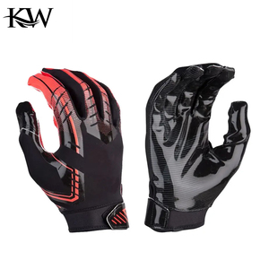 Gants de rugby antidérapants, gants de cyclisme à doigts entiers, paume avec grip en silicone, gants de football américain pour receveur, entraînement et match en extérieur - Product Image 1