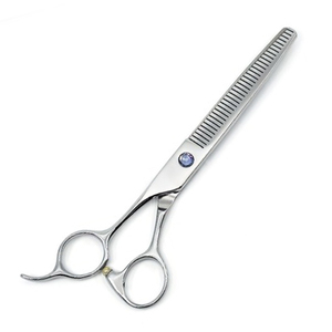 Tijeras de Entresacar para Zurdos, Profesionales para Peluquería Canina, de Acero Inoxidable con Punta Ciega y 30 Dientes, para Barbería y Peluquería - Product Image 1