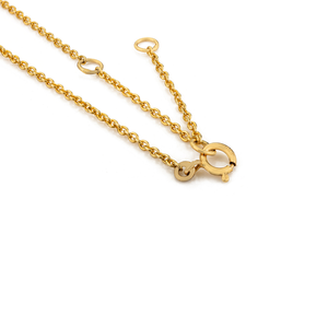 Collar con Colgante de Cadena Minimalista con Forma de Trébol y Diamantes Redondos de Amatista, Oro Amarillo Sólido de 14K, Joyería para Uso Diario, OEM ODM - Product Image 6