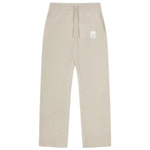 Pantalon de jogging tricoté beige unisexe, en maille douce, taille élastique, décontracté, streetwear, chaud pour l'hiver, personnalisable OEM - Product Image 1