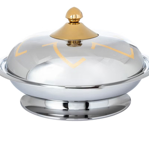 Hermoso plato de metal estilo árabe para servir comida caliente en hoteles y restaurantes, ideal para catering, a un precio razonable. - Product Image 6