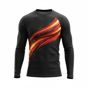 Maillot de compression à manches courtes personnalisé, sublimé, respirant, avec coutures renforcées, vêtements d'entraînement MMA, qualité supérieure - Product Image 1