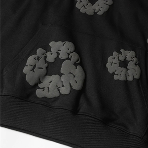 Sweat-shirt à capuche zippé pour homme, coupe classique, noir, 100% coton, molleton français, uni, décontracté, vêtements d'hiver - Product Image 5
