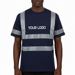 Vêtements de travail de construction imperméables à LED, personnalisés en gros, 100 % polyester, couleur unie, bandes réfléchissantes, classe 2 ANSI - Product Image 1