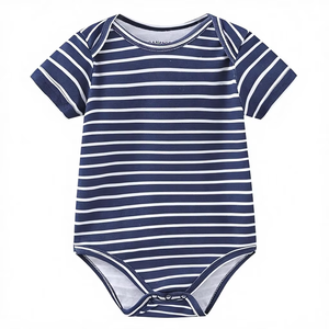 Hanzi Newborn Wholesale Custom Print Breathable Eco-Friendly Anti-Bacterial Waterproof Unisex Baby Romper Long Sleeve Bamboo Two - Product Image 1