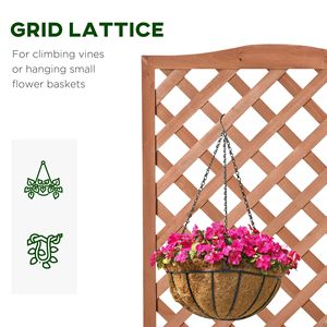 28\" X 11\" X 46\" Classic Wooden Raised Garden Bed with <b>Trellis</b> Brown Pack for Hotels for Wall <b>Flower</b> Pot Drainage Designed - Product Image 5