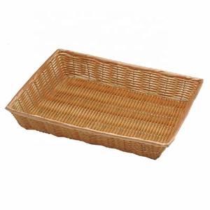 ถาดรองเสิร์ฟพร้อมหูหิ้วสำหรับตกแต่งบ้านถาดหวายทรงกลมสานด้วยมือ - Product Image 1