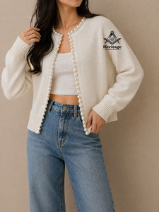 HMR Wholesale Winter Delta Sigma <b>Cardigan</b> <b>Sweater</b> With Custom Colour Embroidery Knit <b>Sweater</b> Sorority University College <b>Sweater</b> - Product Image 4