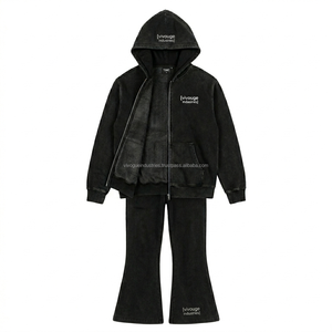 Ensemble de survêtement pour homme avec logo personnalisé, sweat à capuche et pantalon de jogging en molleton, fabrication ODM OEM, vente en gros, faible MOQ - Product Image 5