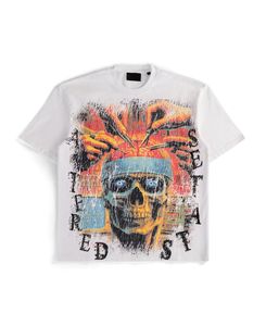 T-shirt Unisexe Oversize Gothique avec Motif Esprit Saint, Clouté, Streetwear, Coton Lourd, Imprimé Vintage, Mode DTG, Vêtement Urbain Premium - Product Image 1