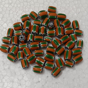 Cuentas de Vidrio Chevron Blancas y Negras Hechas a Mano, Cuentas Ovaladas Rayadas de Vidrio Soplado para Hacer Joyería DIY, Pulseras y Collares al por Mayor - Product Image 5