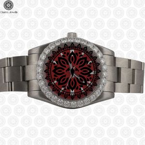 Montre Tonneau pour femme Charm Jewellis en acier inoxydable incrustée de diamants, 36 mm, quartz, fermoir pliant, élégante, de luxe, analogique - Product Image 1
