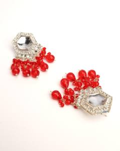 Boucles d'oreilles pendantes en gros, nouveau design, imitation perle, gouttes géométriques perlées, alliage de zinc, haute qualité, mode ethnique - Product Image 5