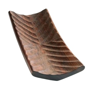 ถาดไม้ทรงกลมพร้อมที่จับโลหะสำหรับเสิร์ฟชากาแฟของตกแต่งบ้านถาดไม้แบบชนบทพร้อมที่จับ - Product Image 1