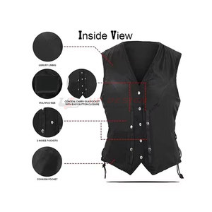 Chaleco de Cuero Genuino para Mujer, Transpirable, Estilo Vintage, Chaqueta sin Mangas de Alta Calidad, Hecho en Pakistán, Prenda Exterior Premium - Product Image 5