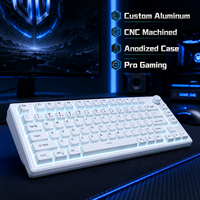 Clavier de jeu compact tri-mode à sensation mécanique silencieuse pour ordinateur portable et PC de bureau