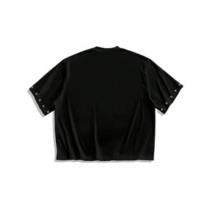 Y2K Gothic <b>Cross</b> <b>Chain</b> Print Men's shirts Oversized Black Heavyweight Cotton Streetwear Hip Hop Loose Fit Punk Crewneck Tees - Product Image 3