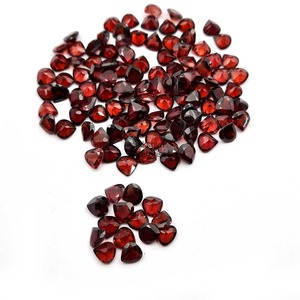 Natural <b>Garnet</b> Heart Cut Loose Gemstones 4MM Faceted Calibrated <b>Garnet</b> Stone Wholesale Price Bulk For Jewelry Making Supplier - Product Image 5
