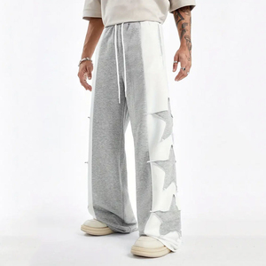Men's Wide Leg Sweatpants Oversized Baggy Joggers Drawstring <b>Elastic</b> <b>Waist</b> Casual Loose Fit Streetwear <b>Trousers</b> for Wholesale - Product Image 3
