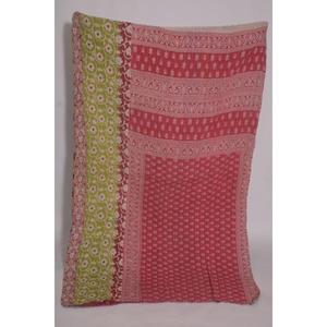 Colcha Kantha Gudri de Algodón Estilo Boho Vintage, Hecha a Mano, Reversible, Estampada, para Sofá y Cama - Product Image 1