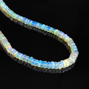 Collar de Cuentas de Ópalo Natural Rondelle de 3-5mm, Collar de Cuentas de Ópalo Fuego, Cuentas de Ópalo Lisas a Precio Mayorista - Product Image 3