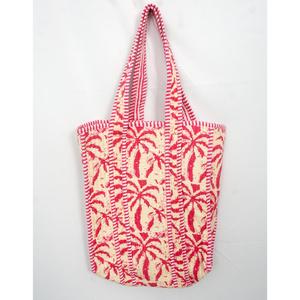 WOODEN BLOCK CRAFT INDIA Small Bohemian Velvet <b>Tote</b> <b>Bag</b> Leopard Print for Trim <b>Summer</b> Beach Use Open Top Cotton Lining Rajasthan - Product Image 1