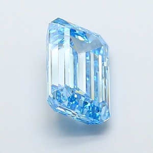 Diamante de laboratorio CVD azul intenso de corte esmeralda de 5.03 ct, VS2, pulido excelente, piedra preciosa azul rara para joyería de compromiso fina personalizada. - Product Image 4