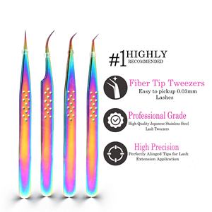 Pinzas para Pestañas de Uso Profesional, Pinzas de Precisión para Artistas de Pestañas, Venta al por Mayor Directa de Fábrica, Etiqueta Privada Personalizada - Product Image 2