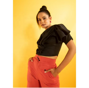 Haut asymétrique pour femme – Blouse d'été élégante, chic et légère pour les sorties décontractées ou les soirées - Product Image 5