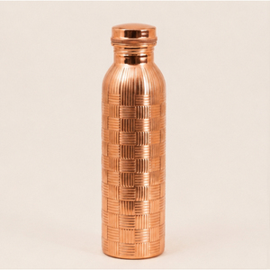 Premium Quality Seamless Pure <b>Copper</b> <b>Bottle</b> Handcrafted Solid <b>Copper</b> <b>Drinking</b> Vessel BPA-Free Antimicrobial Water <b>Bottle</b> - Product Image 1